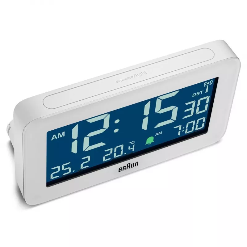 Digitálny budík Braun BC10 biely LCD podsvietenie