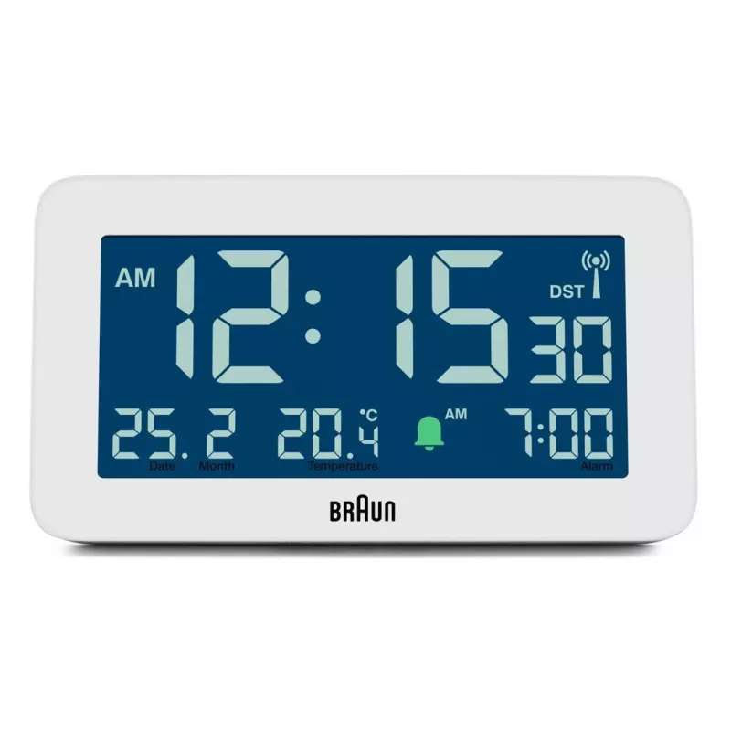 Digitálny budík Braun BC10 biely LCD podsvietenie