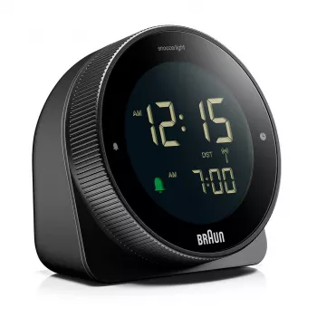 Rádiový budík BRAUN BC 24 B DCF čierny – rádiom riadený budík s digitálnym displejom
