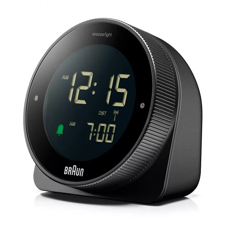 Rádiový budík BRAUN BC 24 B DCF čierny – rádiom riadený budík s digitálnym displejom