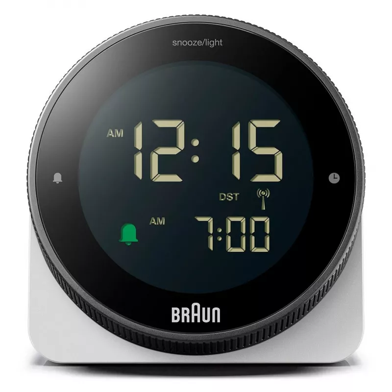 Nástenné/stolné hodiny Braun BC24W-DCF rádiový budík obdĺžnikové čierne, biele