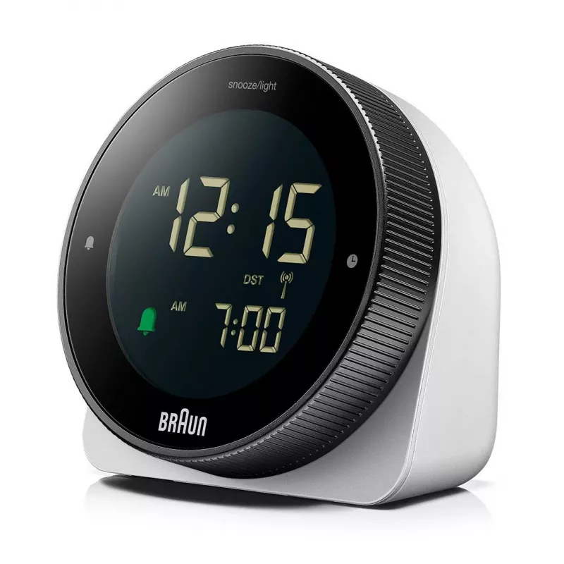 Nástenné/stolné hodiny Braun BC24W-DCF rádiový budík obdĺžnikové čierne, biele