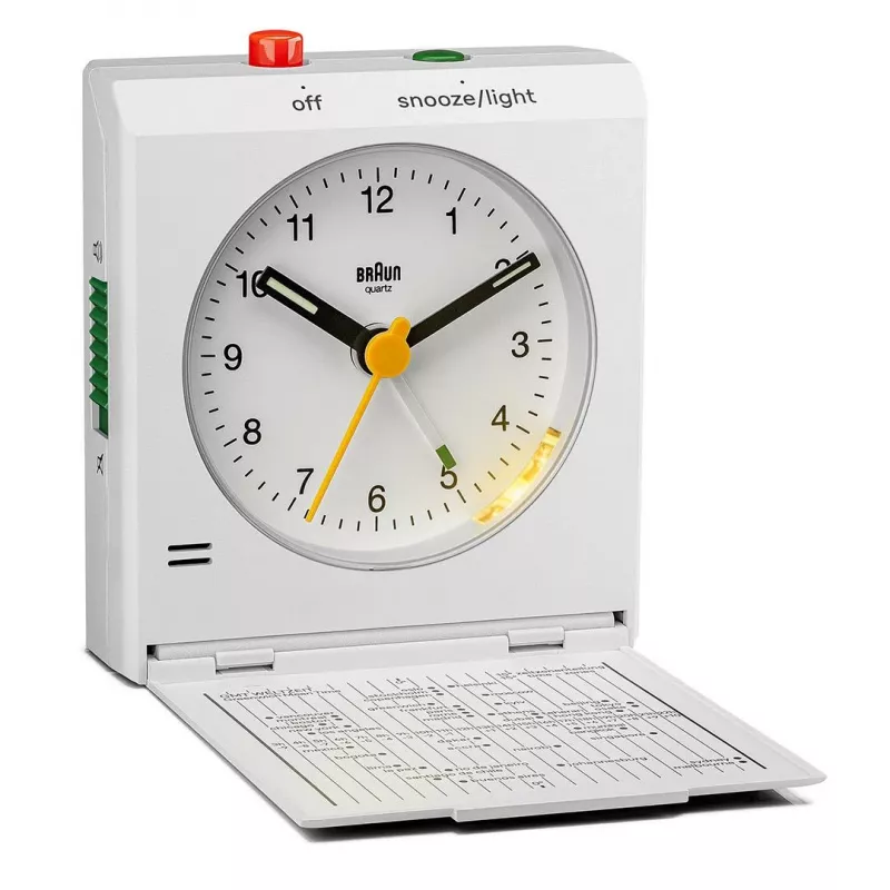Nástenné/stolné hodiny Braun BC05W analógové hodiny obdĺžnikové biele