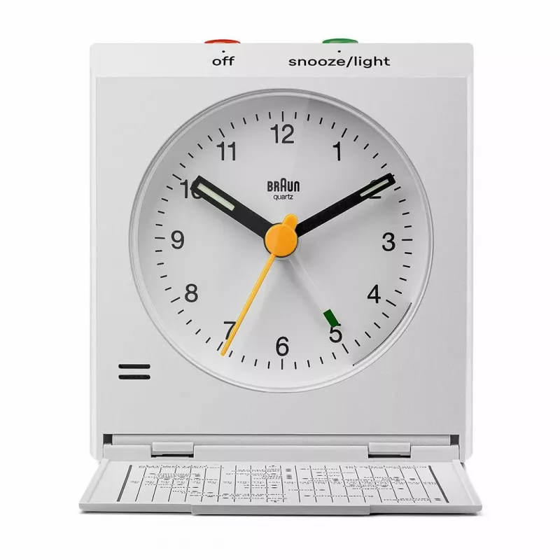 Nástenné/stolné hodiny Braun BC05W analógové hodiny obdĺžnikové biele