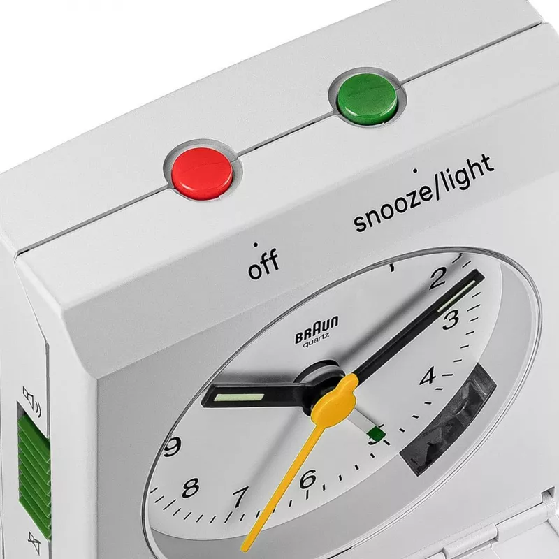 Nástenné/stolné hodiny Braun BC05W analógové hodiny obdĺžnikové biele