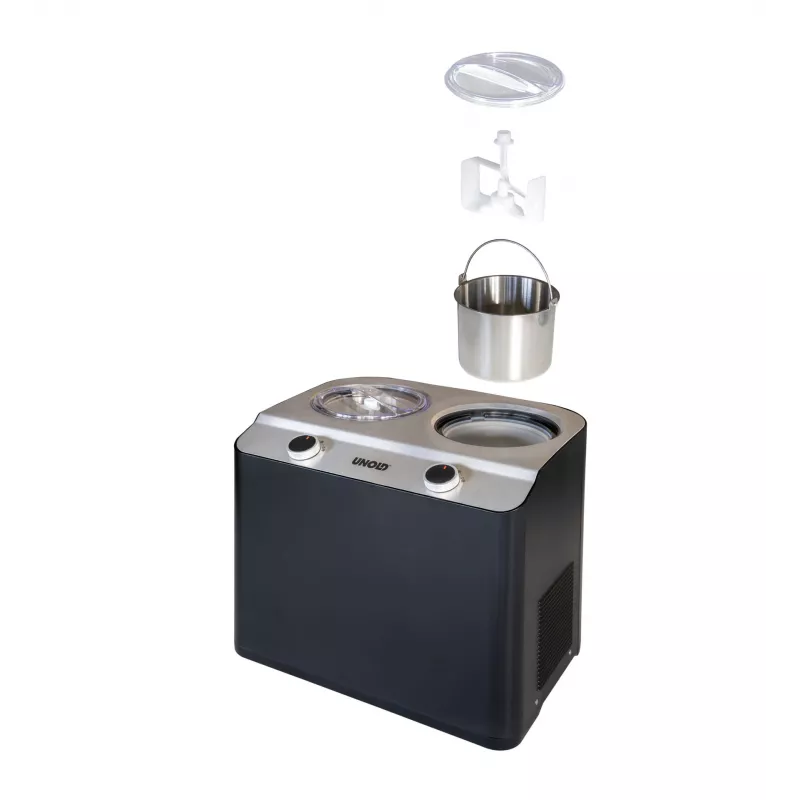 Unold Doppio kompresorový stroj na zmrzlinu 2,4 l 250 W čierna, saténová oceľ