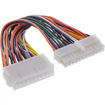 InLine napájací adaptérový kábel pre základnú dosku 20-pin konektor samica / 24-pin EPS konektor samec 0,16 m