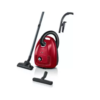 Podlahový vysávač Bosch Serie 4 BGD38RD1H, 600 W, 4 L vrecko na prach, suché čistenie, červená