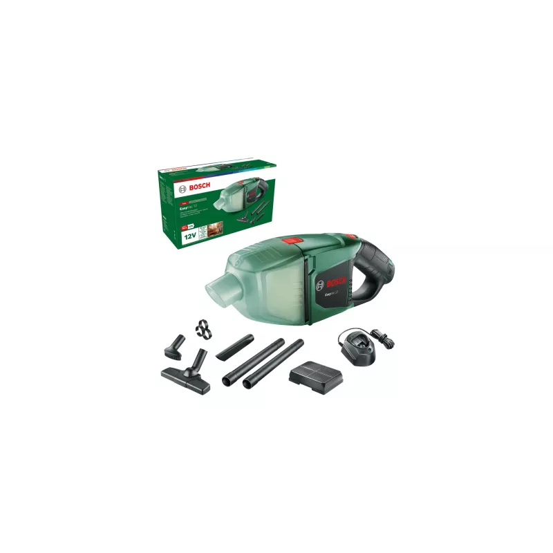 Bosch EasyVac 12 06033D0001 bezdrôtový ručný vysávač, 12 V, zelený, s batériou a nabíjačkou