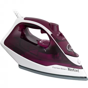 Tefal Express Steam FV2835E0 parná žehlička suchá & parná žehlička Cerilium žehliaca plocha 2400 W fialová, biela