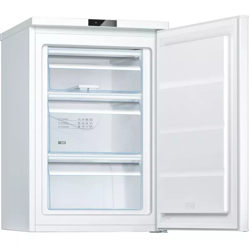 Mraznička Bosch Serie 2 GTV15NWEB — 83 L, voľne stojaca, trieda E, 39 dB, pravé otváranie, biela