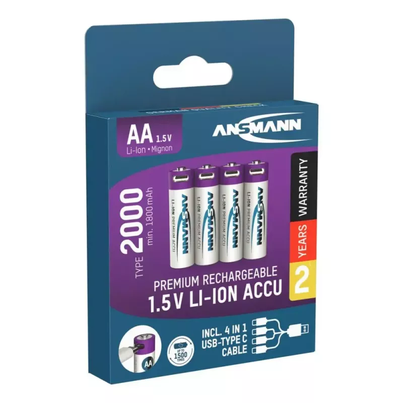 Nabíjateľná batéria Ansmann 1312-0036 AA Lithium-Ion