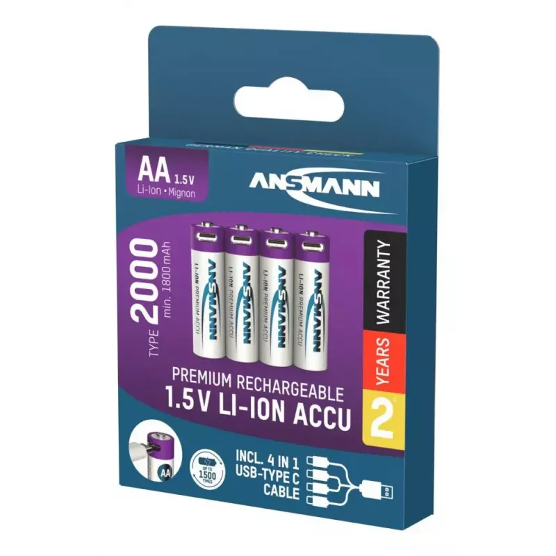Nabíjateľná batéria Ansmann 1312-0036 AA Lithium-Ion