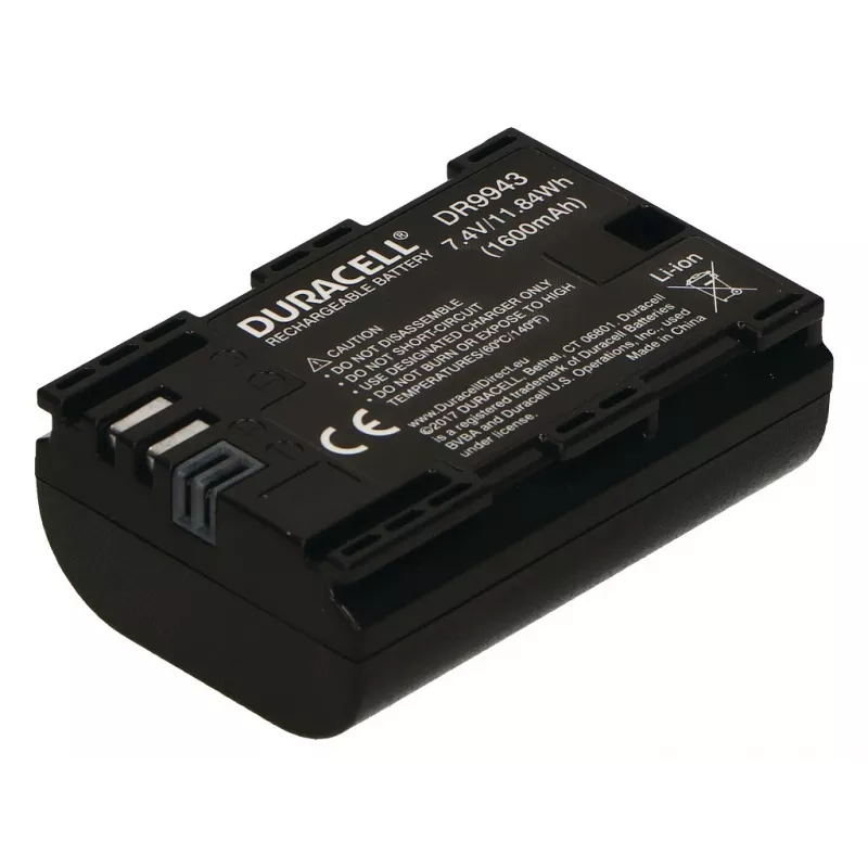 Batéria do fotoaparátu Duracell DR9943 LP-E6 1600mAh Li-Ion