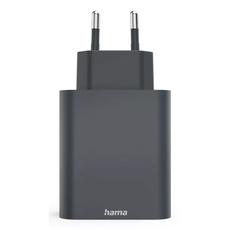 Hama 00086445 mobilná nabíjačka smartfón, tablet sivá AC rýchle nabíjanie interiér