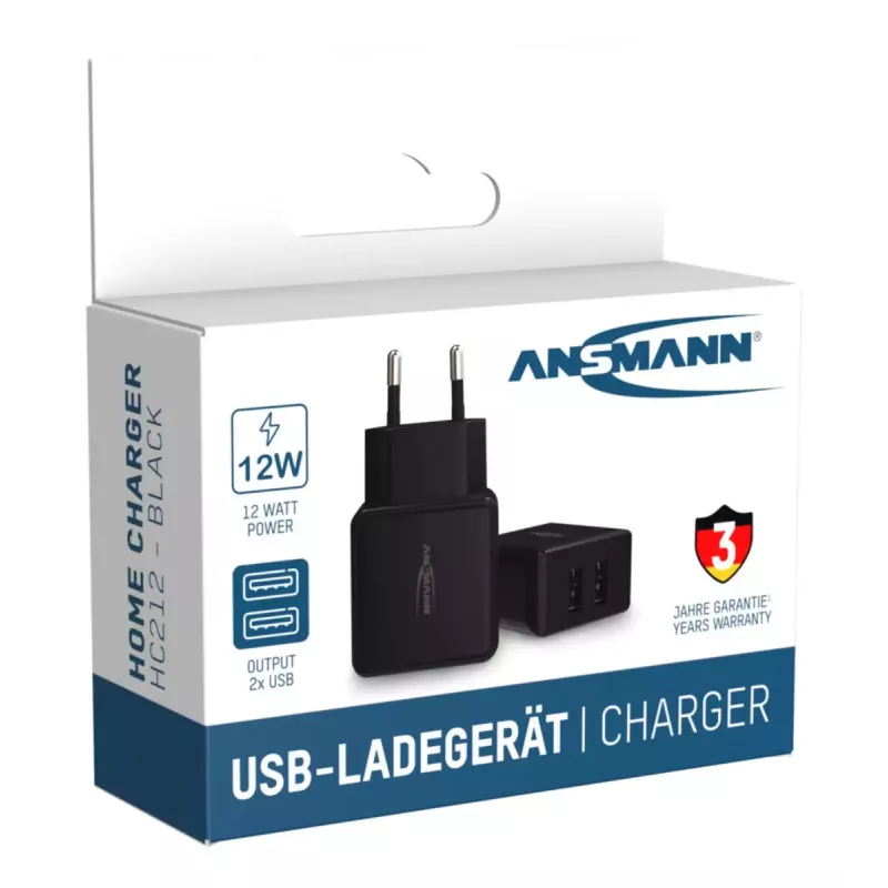Nabíjačka Ansmann HC212 Universal čierna AC do interiéru