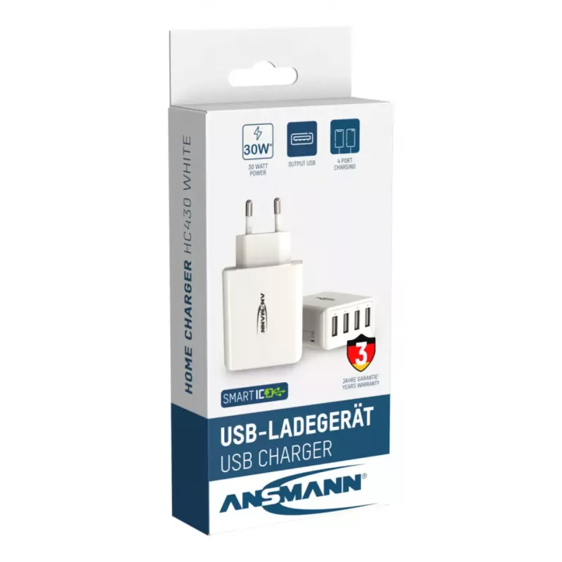 Nabíjačka Ansmann HC430 Universal biela AC do interiéru
