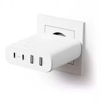 Nabíjačka ALOGIC 4X100 Universal biela USB do interiéru