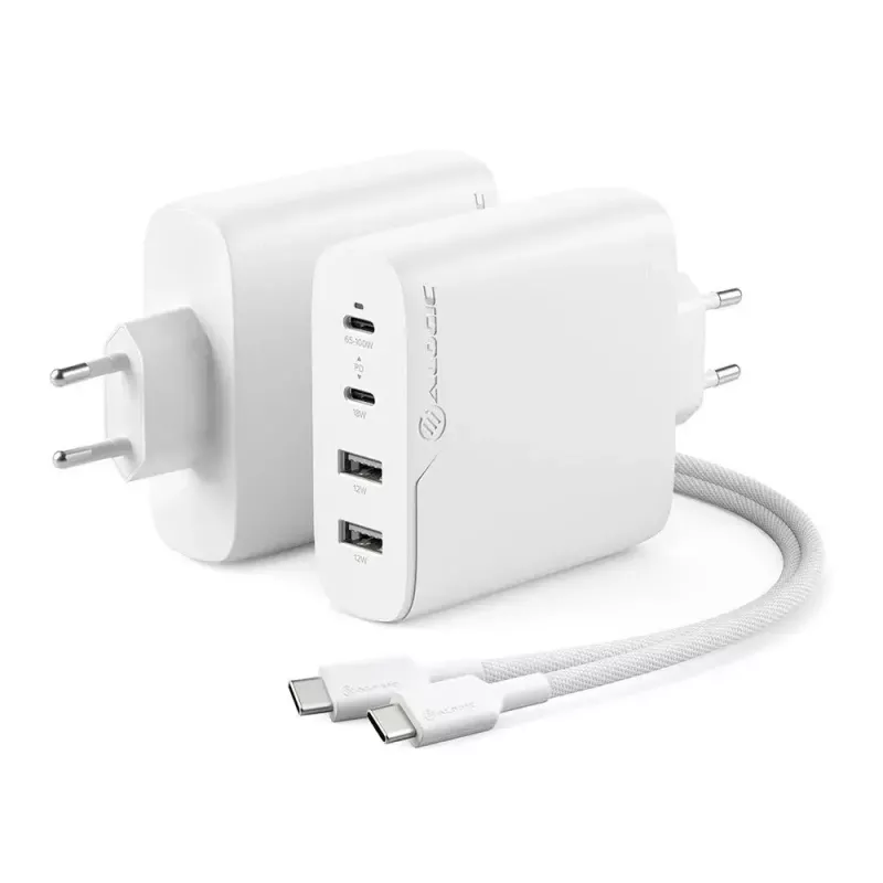 Nabíjačka ALOGIC 4X100 Universal biela USB do interiéru