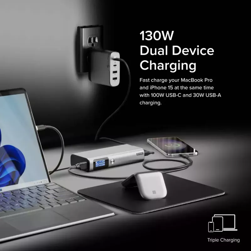 Powerbank ALOGIC Ruck 20000mAh, 130W USB nabíjačka
