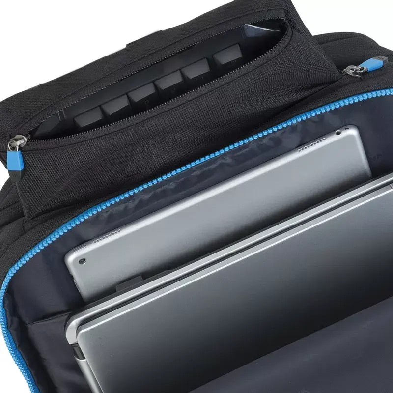 Rivacase 7860 batoh na notebooky do 43,9 cm (17,3 palcov), polyester, čierny/modrý