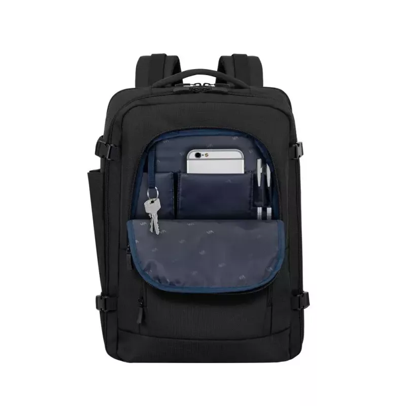 Batoh Rivacase 8461 43,9 cm 17,3 palcov čierny 2 predné vrecká