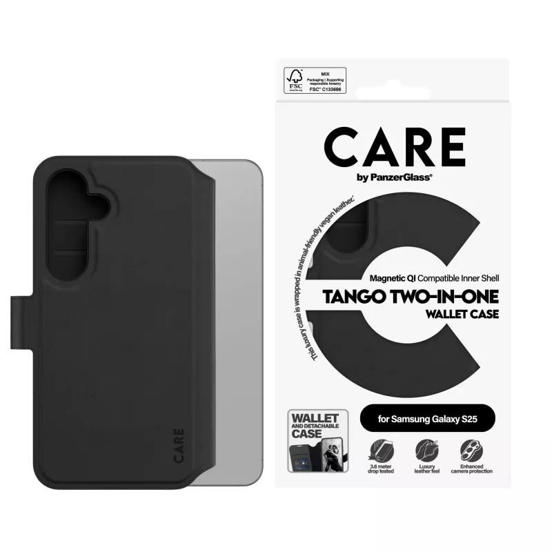 Puzdro PanzerGlass CARE by Feature Case Tango Two-in-One Wallet Qi kompatibilné Samsung Galaxy S25