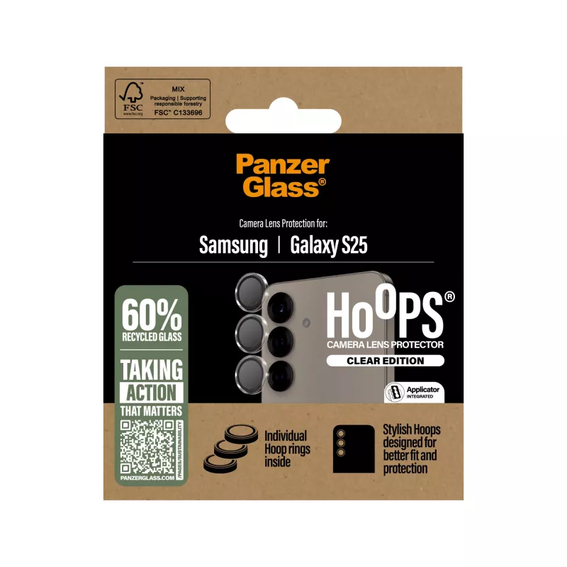 PanzerGlass ® Hoops® ochrana kamery transparentná Samsung Galaxy S25