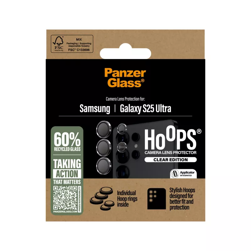 PanzerGlass ® Hoops® ochrana kamery transparentná Samsung Galaxy S25 Ultra