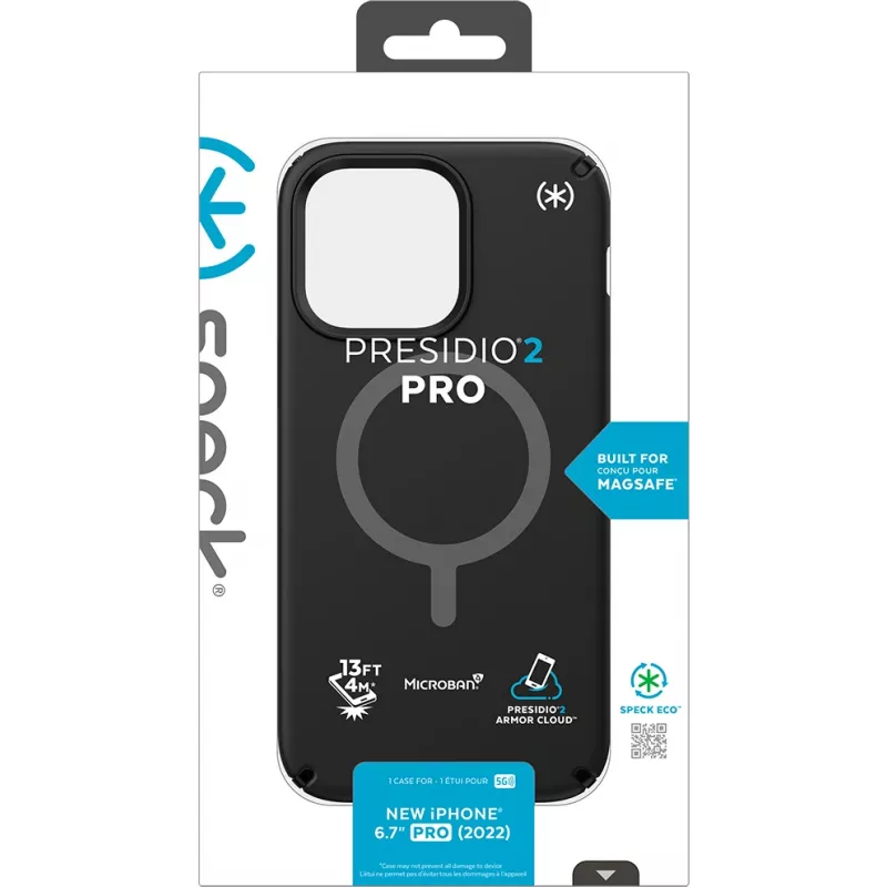 Speck Presidio2 Pro + MS Apple iPhone 14 Pro Max čierne – s Microban puzdro