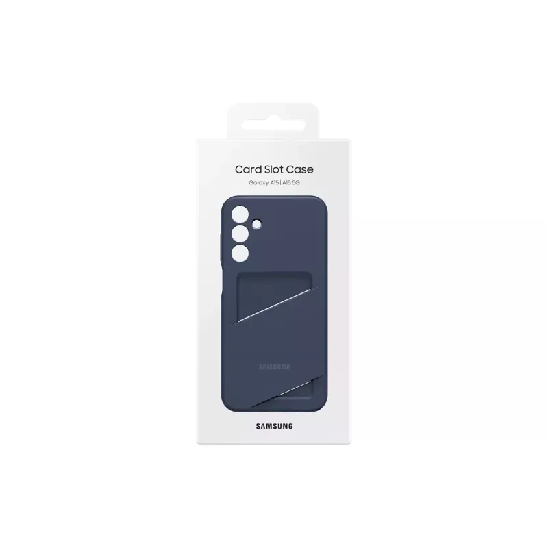 Samsung EF-OA156TBEGWW Card Slot Cover kryt pre Galaxy A15 / A15 5G, TPU, modrý / čierny