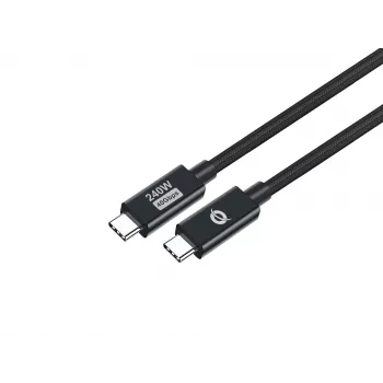 Conceptronic ETTA04B20 USB 4.0 Gen 3 C-C PD 3.1 240W kábel 2M, 48V 5A, 40Gbps, E-Mark