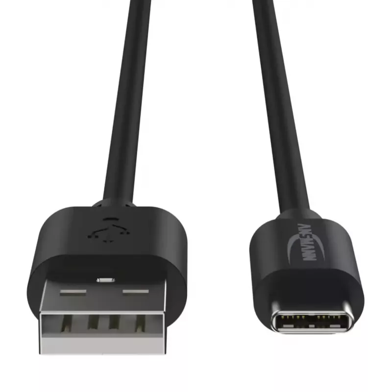 USB kábel Ansmann 1700-0130 1 m USB-A USB-C čierny