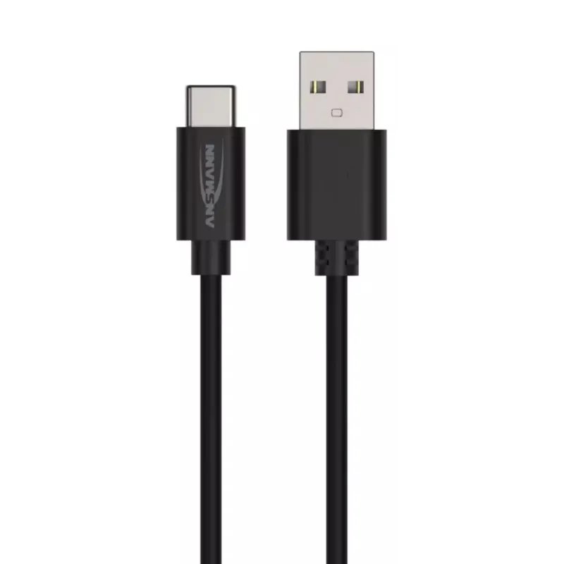 USB kábel Ansmann 1700-0130 1 m USB-A USB-C čierny