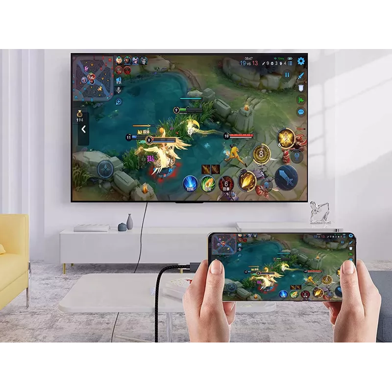 Conceptronic USB-C na HDMI kábel, konektor samec na konektor samec, 4K 60 Hz, 2 m, USB Type-C, HDMI, konektor samec, konektor samec, rovný