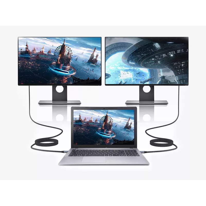 Conceptronic USB-C na HDMI kábel, konektor samec na konektor samec, 4K 60 Hz, 2 m, USB Type-C, HDMI, konektor samec, konektor samec, rovný