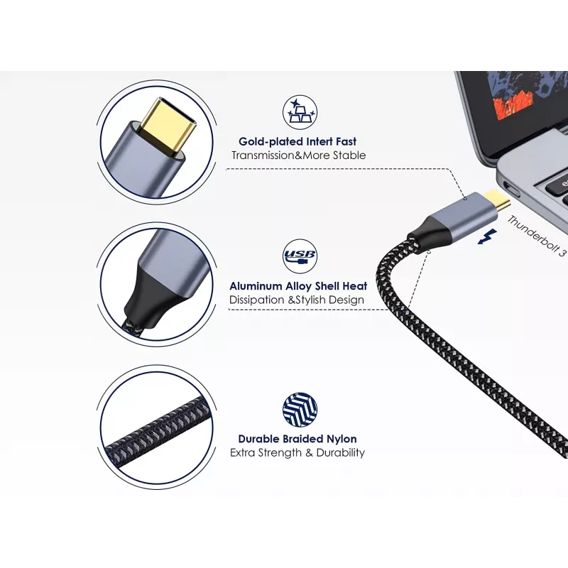 Conceptronic USB-C na HDMI kábel, konektor samec na konektor samec, 4K 60 Hz, 2 m, USB Type-C, HDMI, konektor samec, konektor samec, rovný
