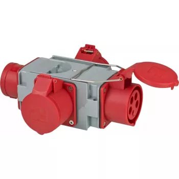Adaptér sieťovej zástrčky Brennenstuhl 1081640 400V 16A sivý červený