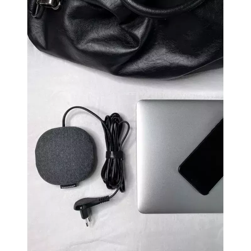 Brennenstuhl estilo nabíjacia stanica s textilným povrchom, 3 m, 1 zásuvka + 2 USB, antracitová/čierna