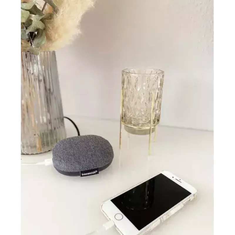 Brennenstuhl estilo nabíjacia stanica s textilným povrchom, 3 m, 1 zásuvka + 2 USB, antracitová/čierna