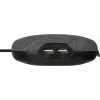 Brennenstuhl estilo nabíjacia stanica s textilným povrchom, 3 m, 1 zásuvka + 2 USB, antracitová/čierna
