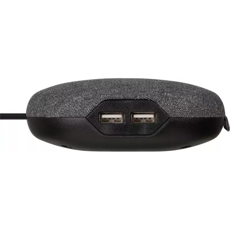 Brennenstuhl estilo nabíjacia stanica s textilným povrchom, 3 m, 1 zásuvka + 2 USB, antracitová/čierna