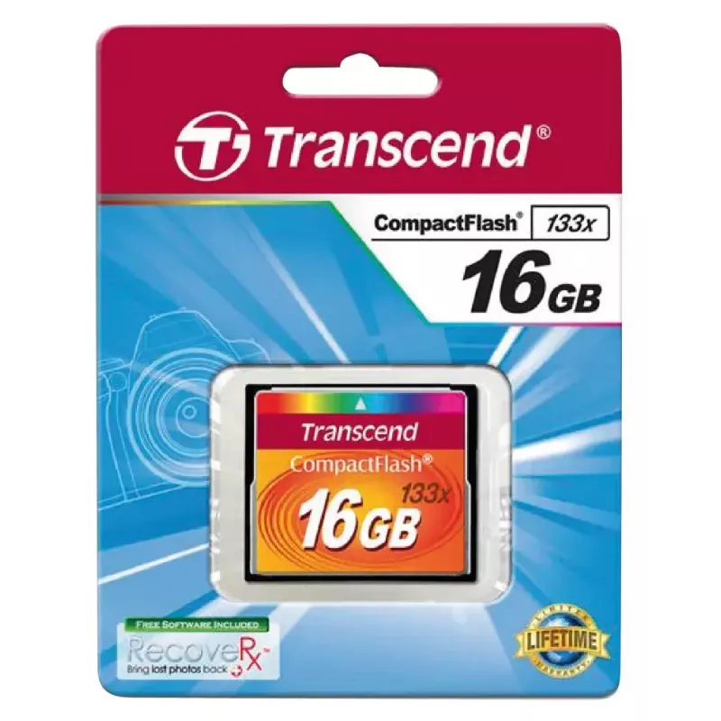 CompactFlash karta Transcend TS16GCF133 16 GB, 50 MB/s čítanie, 20 MB/s zápis