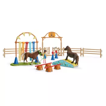Pony agility tréning Schleich 42481 viacfarebné plast 3-8 rokov