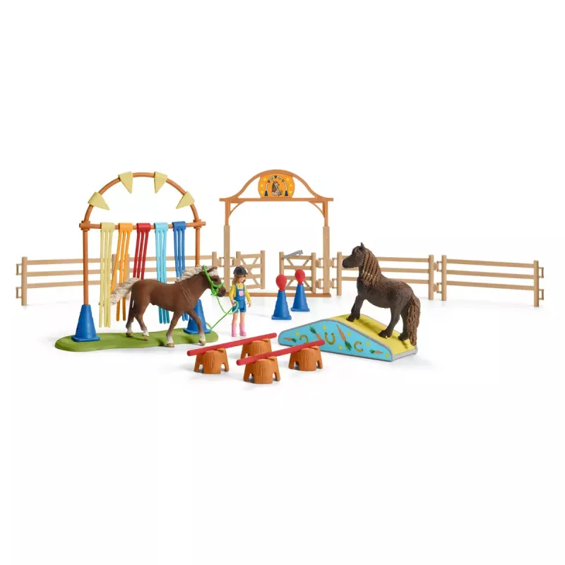 Pony agility tréning Schleich 42481 viacfarebné plast 3-8 rokov