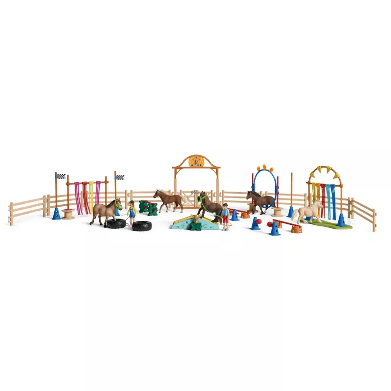 Pony agility tréning Schleich 42481 viacfarebné plast 3-8 rokov
