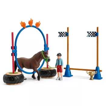 Pony agility preteky Schleich FARM WORLD 42482