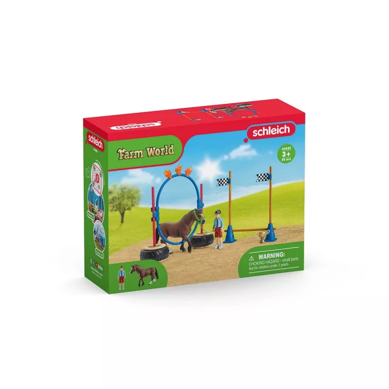 Pony agility preteky Schleich FARM WORLD 42482