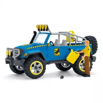 schleich Dinosaurs Terénne vozidlo s dinosauřím predsunutým stanovišťom, dinosaury a sopka, výskumná stanica, 4 roky, viacfarebné, plast