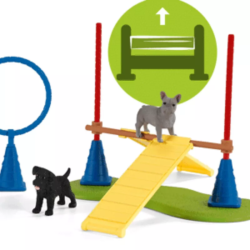 schleich Farm Life Agility tréning pre šteniatka, Farm World, 3 roky, viacfarebné